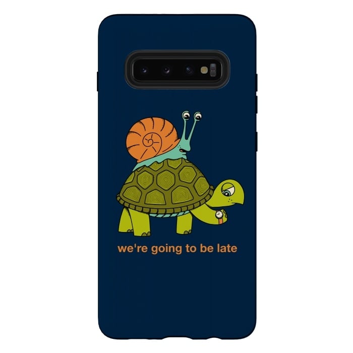 Galaxy S10 plus StrongFit Turtle and Snail by Coffee Man