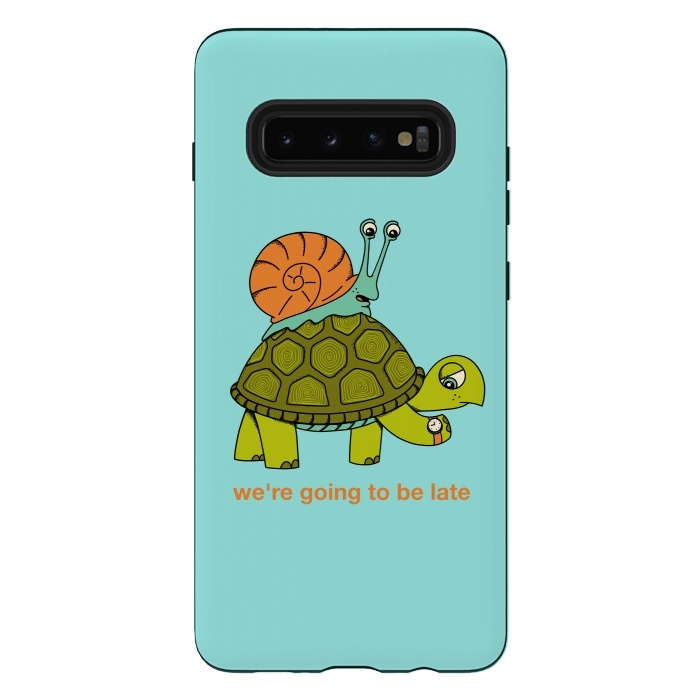 Galaxy S10 plus StrongFit Turtle and Snail-2 by Coffee Man