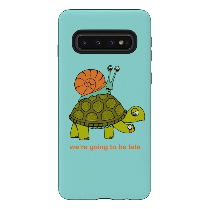 Galaxy S10 StrongFit Turtle and Snail-2 by Coffee Man