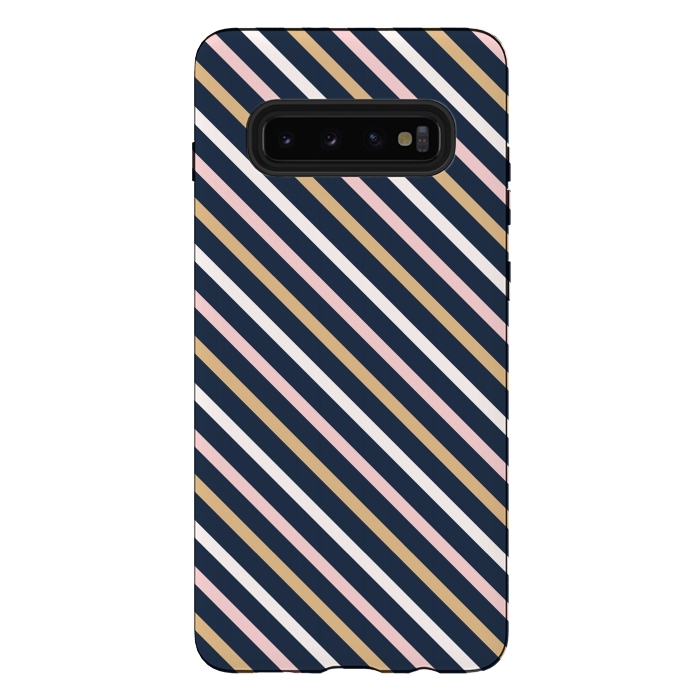Galaxy S10 plus StrongFit Striped Background I by Bledi