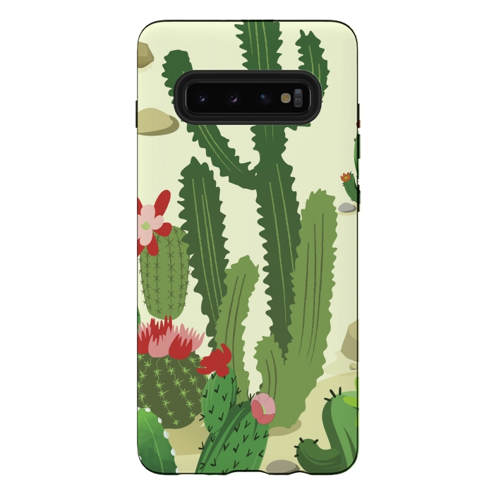 Galaxy S10 plus StrongFit Cactus Variety III by Bledi