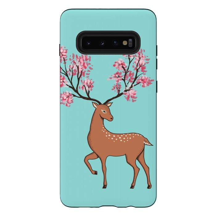 Galaxy S10 plus StrongFit Natural Deer by Coffee Man