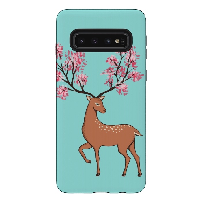Galaxy S10 StrongFit Natural Deer by Coffee Man