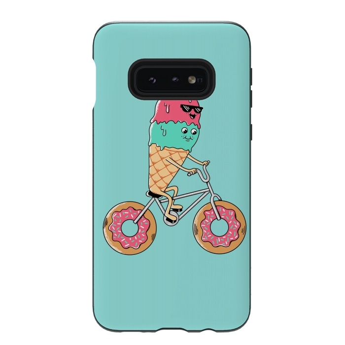 Galaxy S10e StrongFit Donut Bicycle by Coffee Man