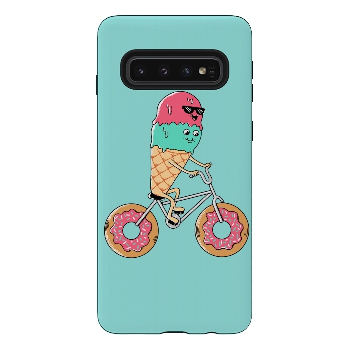 Galaxy S10 StrongFit Donut Bicycle by Coffee Man