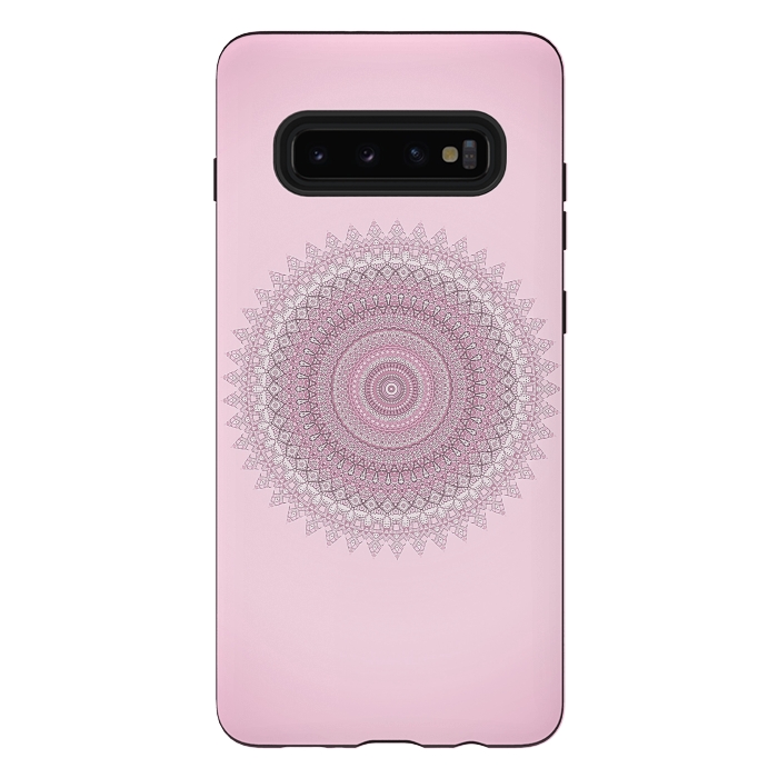 Galaxy S10 plus StrongFit Soft Pink Mandala by Andrea Haase