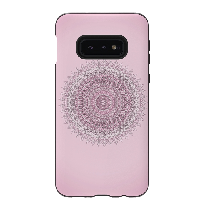 Galaxy S10e StrongFit Soft Pink Mandala by Andrea Haase