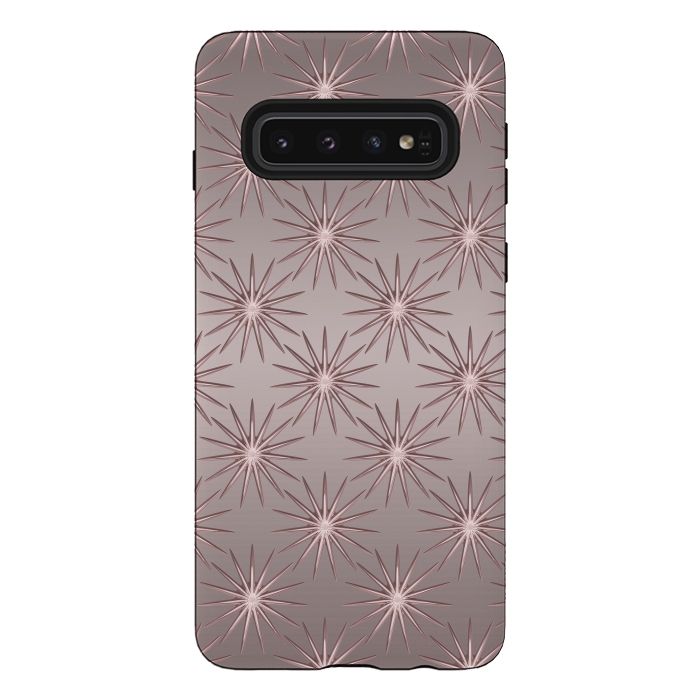 Galaxy S10 StrongFit Shimmering Rose Gold Sun  by Andrea Haase