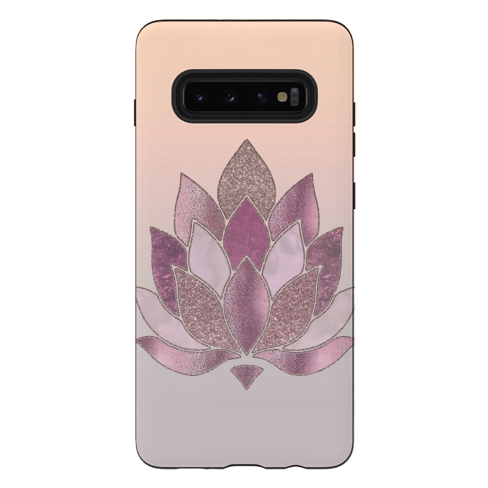 Galaxy S10 plus StrongFit Shimmering Lotus Flower Symbol 2 by Andrea Haase