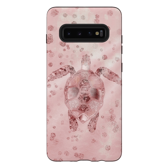 Galaxy S10 plus StrongFit Glamorous Sea Turtle by Andrea Haase