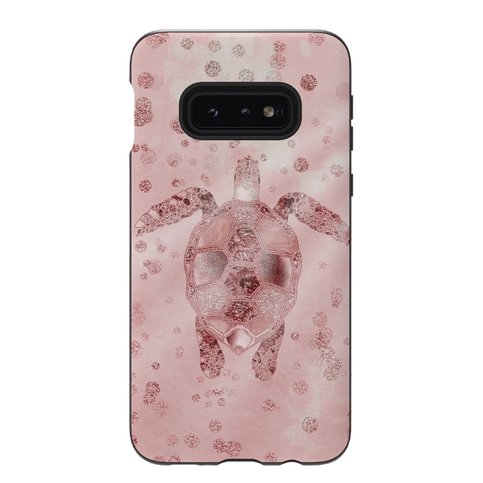 Galaxy S10e StrongFit Glamorous Sea Turtle by Andrea Haase