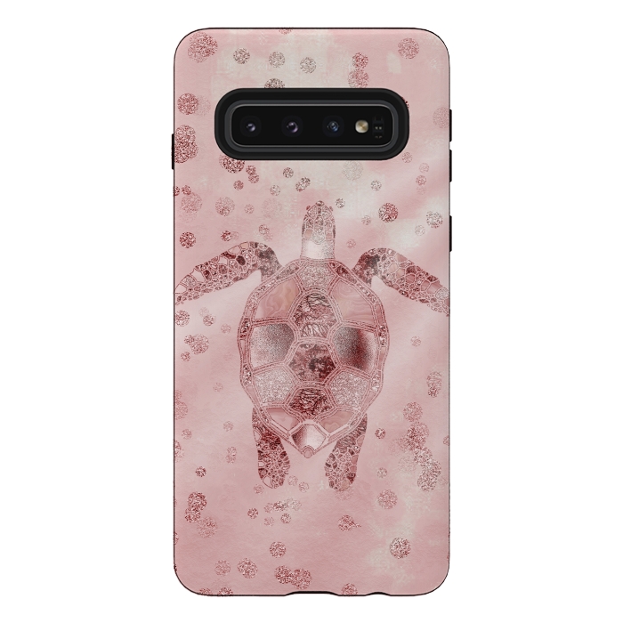 Galaxy S10 StrongFit Glamorous Sea Turtle by Andrea Haase