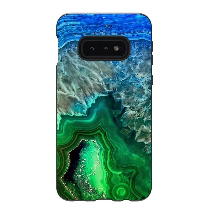 Galaxy S10e StrongFit Blue and Green Agate  by  Utart