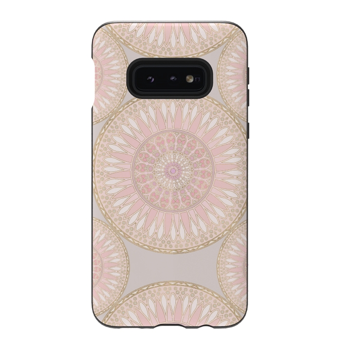 Galaxy S10e StrongFit Golden Touch Mandala Pattern by Andrea Haase