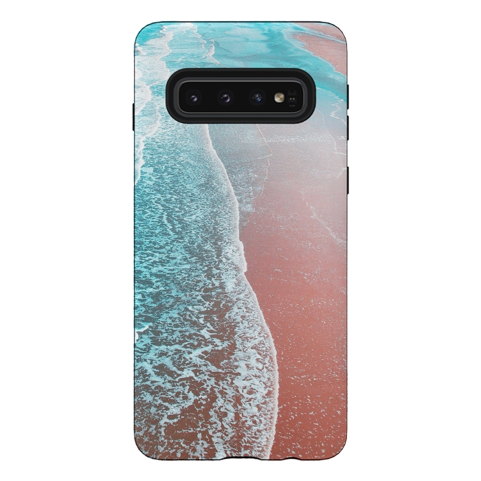 Galaxy S10 StrongFit Sea Blue and Rose Gold by Uma Prabhakar Gokhale