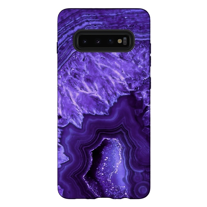 Galaxy S10 plus StrongFit Ultra Violet Pantone Agate Geode by  Utart