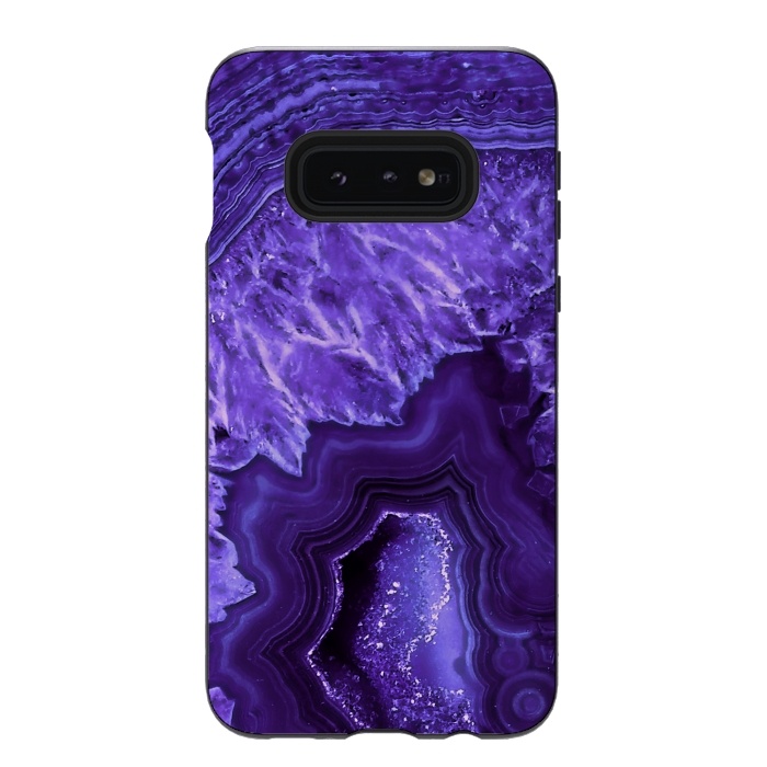 Galaxy S10e StrongFit Ultra Violet Pantone Agate Geode by  Utart