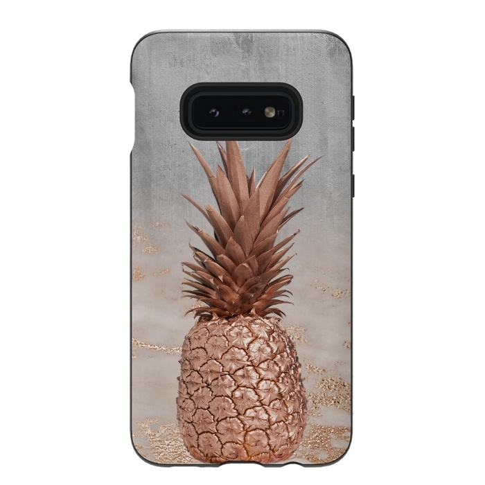 Galaxy S10e StrongFit Rose Gold Pineapple and Marble by  Utart