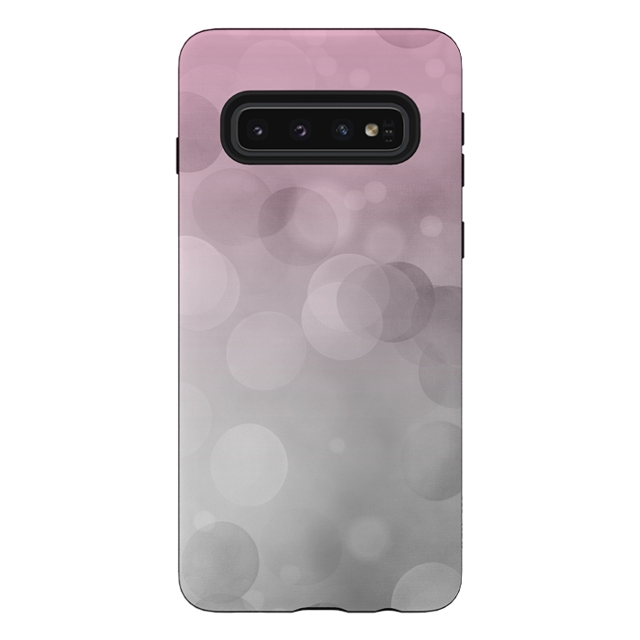 Galaxy S10 StrongFit Floating Lense Flares In Grey And Pink by Andrea Haase