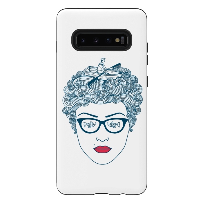 Galaxy S10 plus StrongFit Lady Ocean by Coffee Man