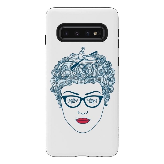 Galaxy S10 StrongFit Lady Ocean by Coffee Man