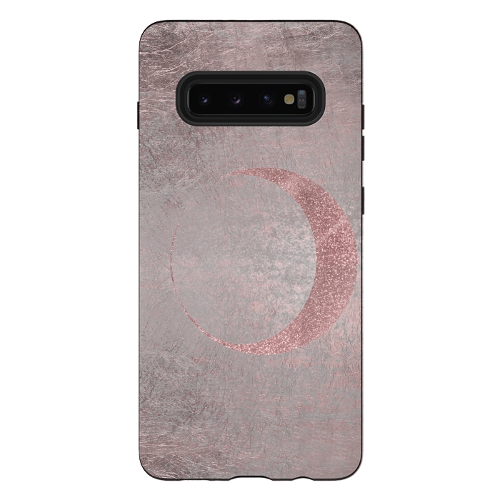Galaxy S10 plus StrongFit Rose Gold Half Moon 2 by Andrea Haase