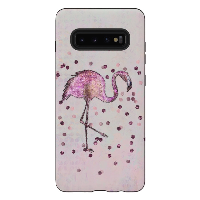 Galaxy S10 plus StrongFit Glamorous Flamingo by Andrea Haase