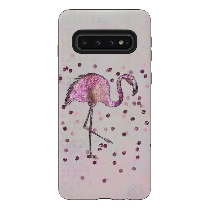 Galaxy S10 StrongFit Glamorous Flamingo by Andrea Haase