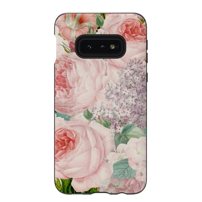 Galaxy S10e StrongFit Pink Retro Watercolor Roses by  Utart