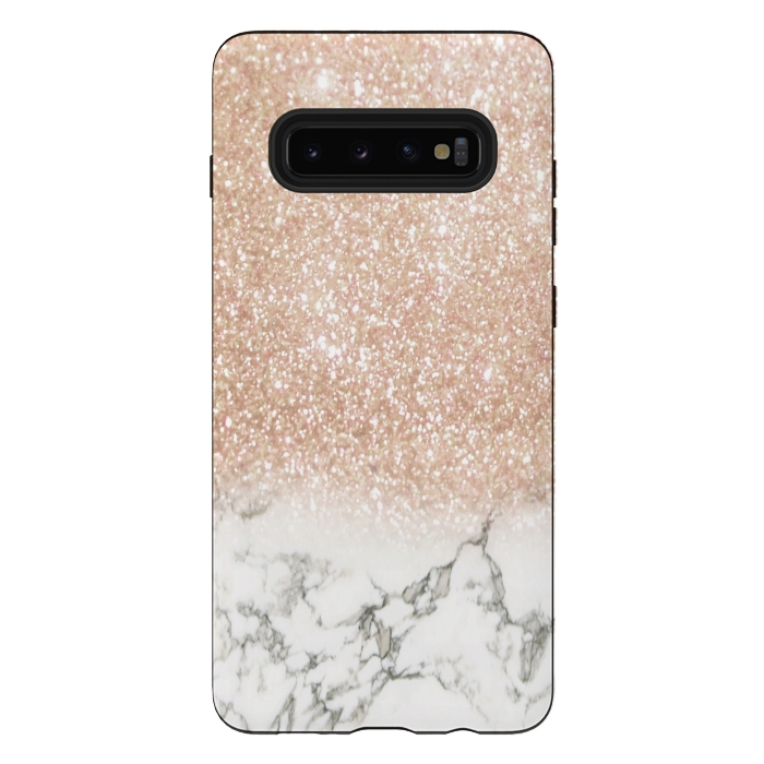 Galaxy S10 plus StrongFit Marble & Stardust Ombre by ''CVogiatzi.