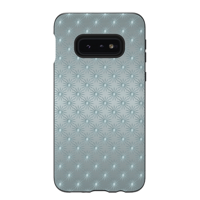 Galaxy S10e StrongFit Turquoise Star Pattern by Andrea Haase
