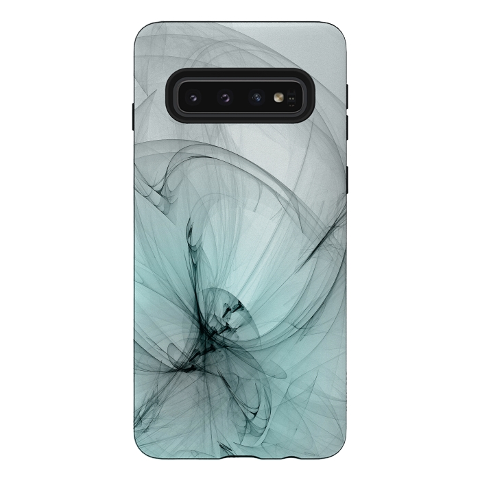 Galaxy S10 StrongFit Magic Turquoise Fractal by Andrea Haase