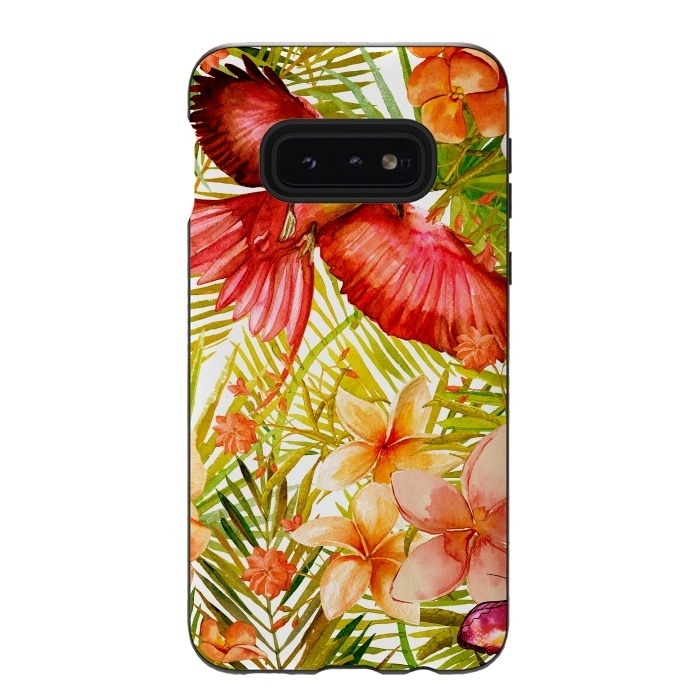 Galaxy S10e StrongFit Tropical Bird in Jungle by  Utart
