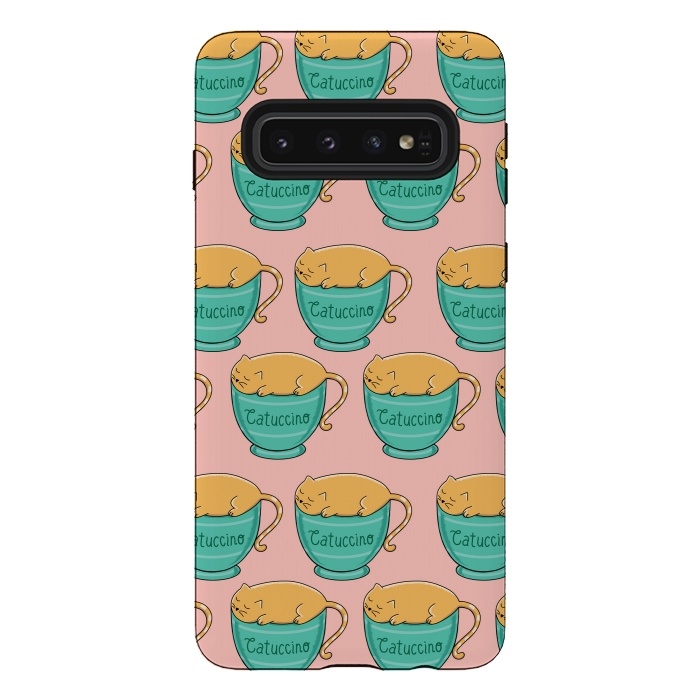 Galaxy S10 StrongFit Catuccino Pattern 2 by Coffee Man