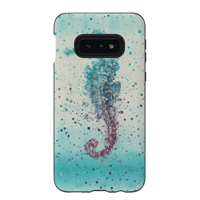 Galaxy S10e StrongFit Seahorse Watercolor Art by Andrea Haase
