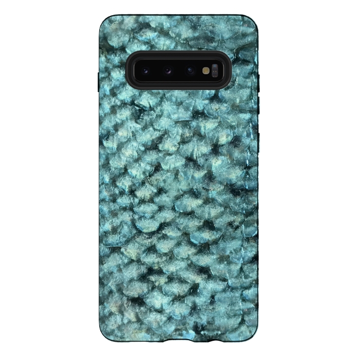 Galaxy S10 plus StrongFit Shimmering Fish Scale  by Andrea Haase