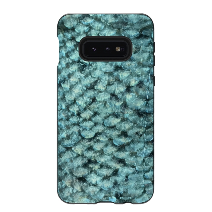 Galaxy S10e StrongFit Shimmering Fish Scale  by Andrea Haase
