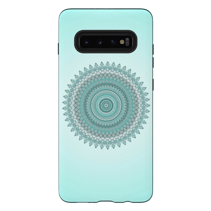 Galaxy S10 plus StrongFit Magical Teal Mandala by Andrea Haase