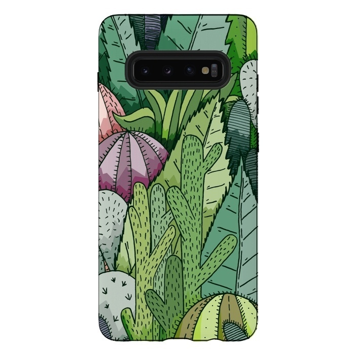 Galaxy S10 plus StrongFit Cactus Garden by Steve Wade (Swade)