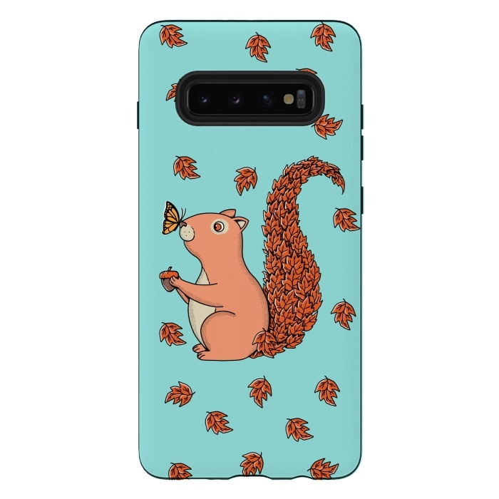 Galaxy S10 plus StrongFit Squirrel and Butterfly by Coffee Man