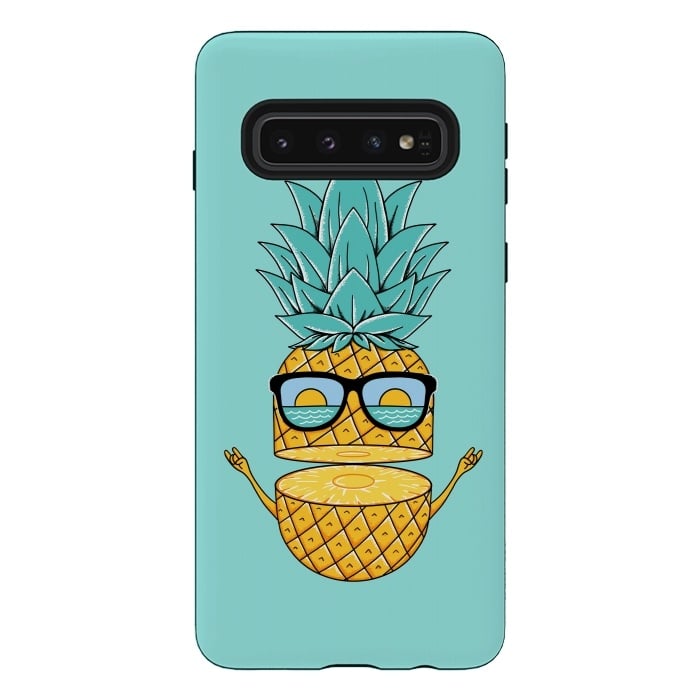 Galaxy S10 StrongFit Pineapple Sunglasses by Coffee Man