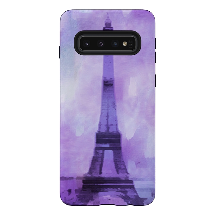 Galaxy S10 StrongFit Purple Paris Watercolor  by Andrea Haase