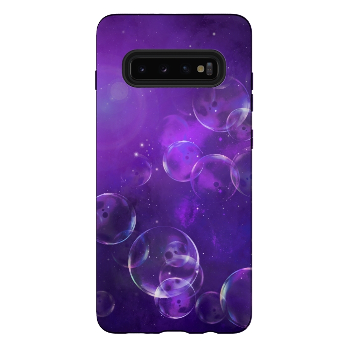 Galaxy S10 plus StrongFit Surreal Purple Bubbles by Andrea Haase