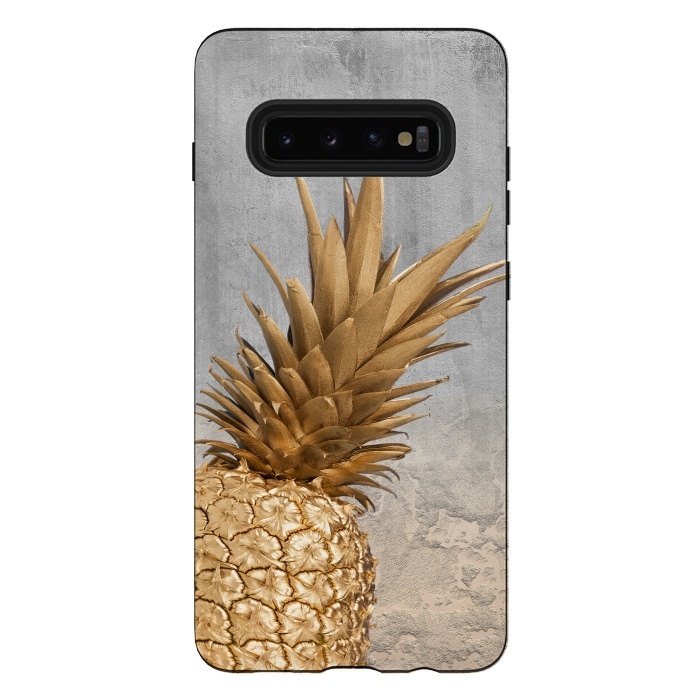 Galaxy S10 plus StrongFit Gold Aloha Pineapple  by  Utart