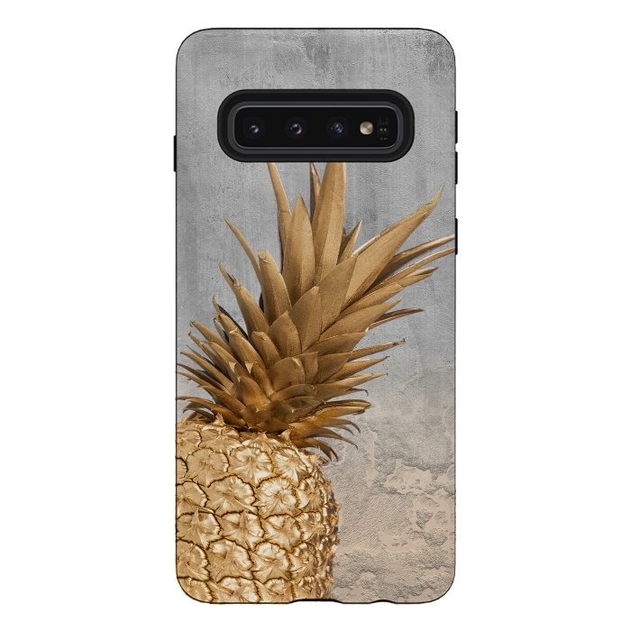 Galaxy S10 StrongFit Gold Aloha Pineapple  by  Utart