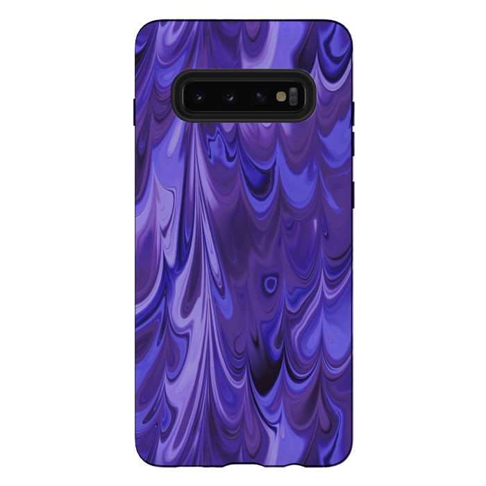Galaxy S10 plus StrongFit Purple Faux Marble 2 by Andrea Haase