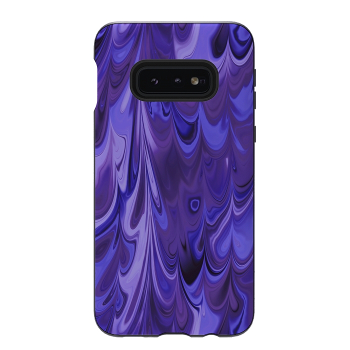 Galaxy S10e StrongFit Purple Faux Marble 2 by Andrea Haase