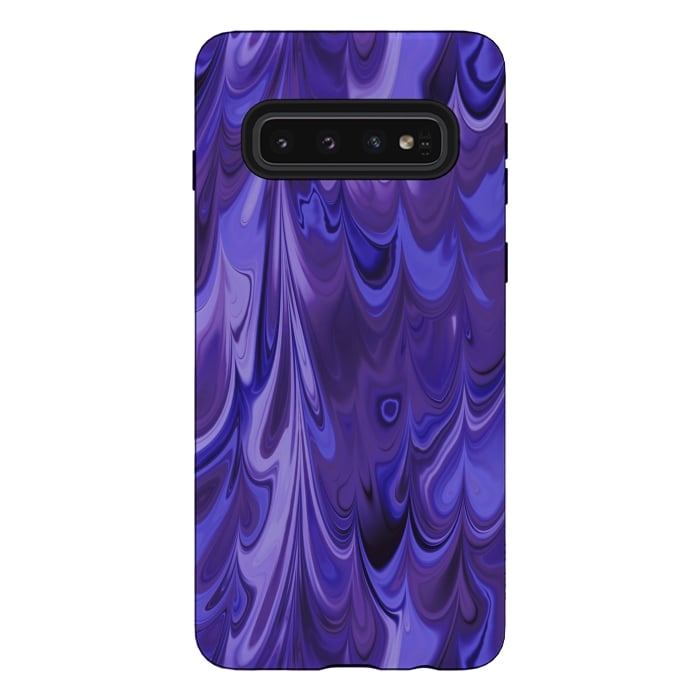 Galaxy S10 StrongFit Purple Faux Marble 2 by Andrea Haase