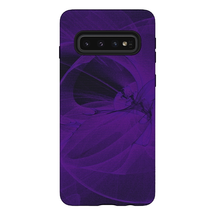 Galaxy S10 StrongFit Purple Fractals by Andrea Haase