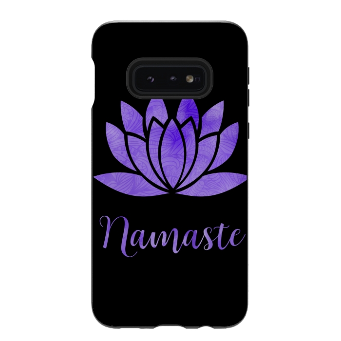 Galaxy S10e StrongFit Namaste Lotus Flower by Andrea Haase